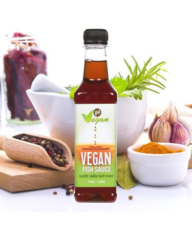 Premium 24Vegan Fish Sauce: Gluten-Free, Plant-Based Umami Seasoning for Vegetarian Asian Dishes - Buy Online on GoSupps.com