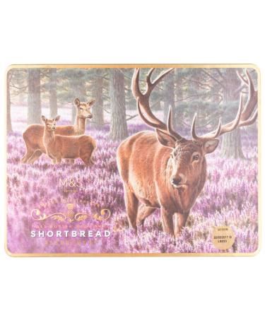 Marks and Spencer All Butter Scottish Shortbread Assortment 650g | Baked in Edinburgh Stag Design Tin Made in Scotland