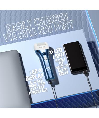 BarberBoss Electric Foot File Hard Skin Remover - Callus Remover Foot Files for Hard Skin Feet Hard Skin Remover Electric Professional Pedicure Set for Feet (Blue) - Buy Online on GoSupps.com