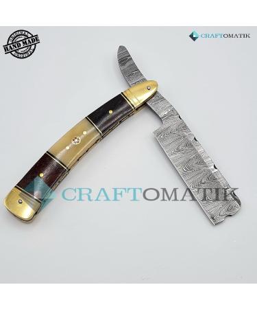 Razor Damascus Steel Men's Gift Set | High-Quality Handmade Barber Razor DBR39 - Perfect for Gifting - Buy Online on GoSupps.com