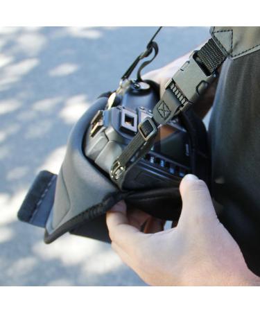 USA GEAR Black Neoprene DSLR SLR Camera Sleeve Case with Belt Loop and Accessory Storage - Compatible with Nikon D3400, Canon EOS Rebel SL2, Pentax K-70 | Protective Holster for Camera - Buy Online on GoSupps.com