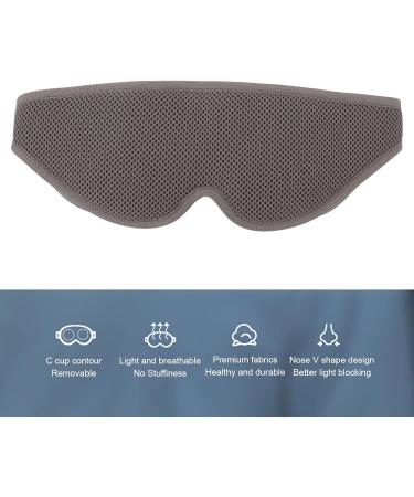 3D Contoured Sleeping Eye Cover Block Out Light Comfortable Breathable V-Shaped Nose Design for Meditation Traveling Napping with Wide Eye Space Relieves Headaches - Buy Online on GoSupps.com