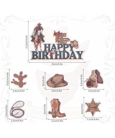 NICENEEDED 31 Pcs Cowboy Cupcake Toppers Glitter Western Rodeo Cupcake Picks Hats Boots Cupcake Picks for Western Party Baby Shower Birthday Party Cake Decorations Supplies - Buy Online on GoSupps.com