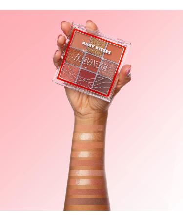 Ruby Kisses Agate Eyeshadow Palette - Highly Pigmented Matte to Shimmers Eye Makeup - Buy Online on GoSupps.com