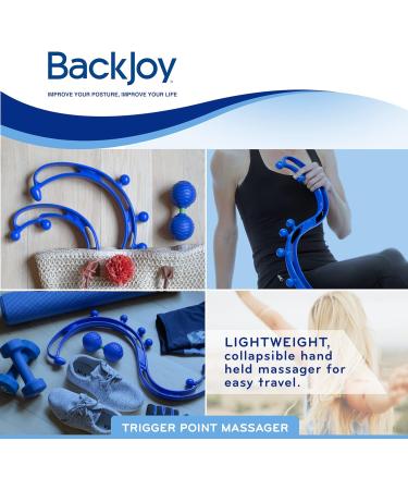 BackJoy Trigger Point Relief Self Massage Stick - Foldable Therapy for Lower Back Neck & Foot - Blue - One Size - Buy Online on GoSupps.com