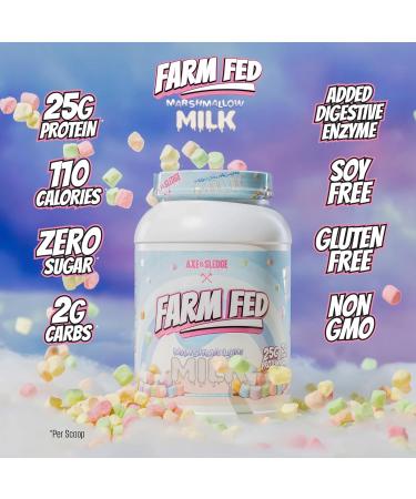 Axe & Sledge Farm Fed 100% Whey Protein Isolate | 25g Protein | Low Carb, Low Sugar, Soy Free, Gluten Free | Protein Powder for Men and Women | Keto | Made in The USA | 28 Servings, Marshmallow Milk - Buy Online on GoSupps.com