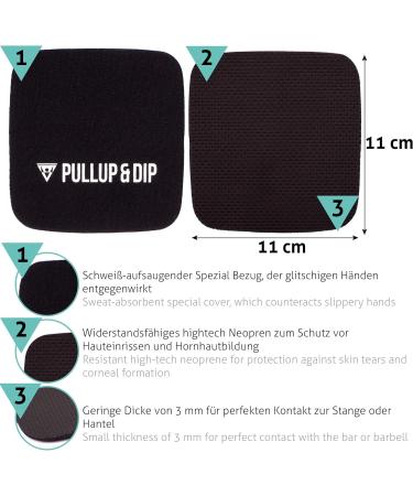 Premium Pull-Up & Dip Neoprene Grip Pads - Ideal for Fitness Bodybuilding & Training | 2 Pairs for Maximum Performance - Buy Online on GoSupps.com
