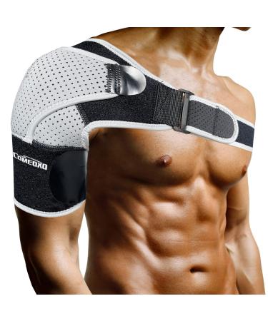 COMEOXO Shoulder Brace for Torn Rotator Cuff - for Men Women, Shoulder Pain Relief, Support and Compression, Shoulder Sling for Shoulder Stability and Recovery, Fits Left and Right Arm (Small/Medium)