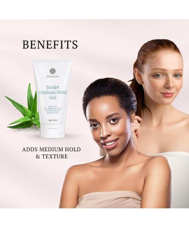 Onesta Hair Care Sculpt Medium Hold Gel - 5 Fl Oz | Long-Lasting Control and Shine for All Hair Types - Buy Online on GoSupps.com