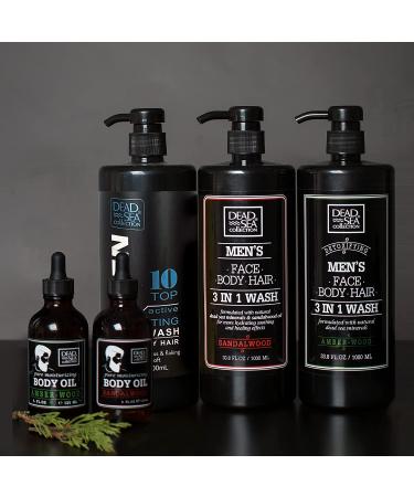 Dead Sea Collection Men's Hydrating 3-in-1 Face, Hair & Body Wash - Pack of 2 (33.8 fl.oz each) - Buy Online on GoSupps.com