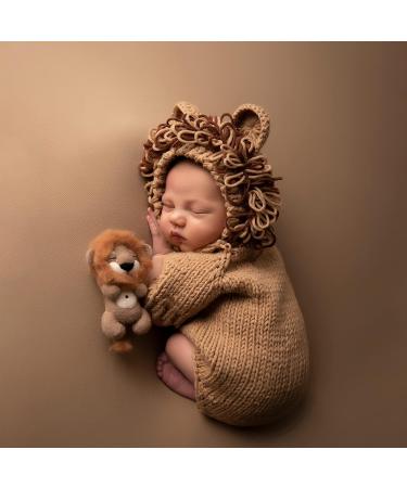 M&G House Lion Costume Newborn Photography Props for Baby Photo Shoot (0-2 Months) - Lion Outfit - Buy Online on GoSupps.com