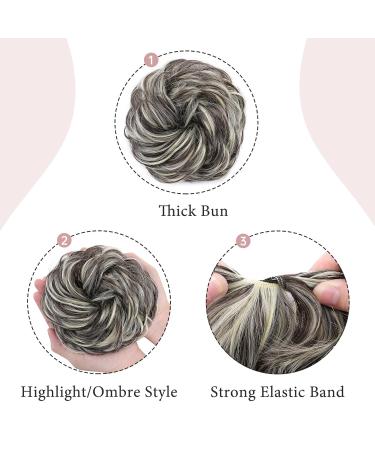 Buy Premium Real Hair Extensions - Medium Brown & Bleaching Blonde Hair Ties for Voluminous Updos & Ponytails - 45g | International Shipping Available - Buy Online on GoSupps.com
