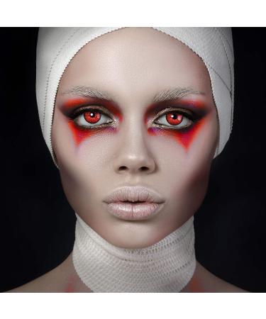 Aricona Red Annual Colored Contact Lenses - Prescription-Free Halloween Lenses | Cold Blood - Buy Online on GoSupps.com