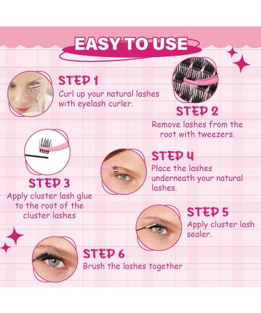 144 Pcs Individual Cluster Lashes | DIY Lash Extension Kit | Volume Wispy Lashes | Reusable & Comfortable | C Curl | Zero Touch | Flutter - Buy Online on GoSupps.com
