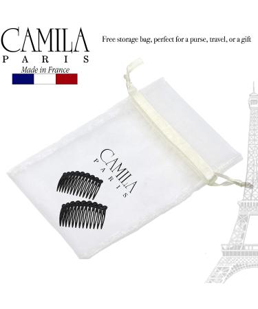 Camila Paris CP2869/2 Small Rounded Black French Twist Hair Comb - Strong Hold Hair Clip for Women - Made in France - Buy Online on GoSupps.com