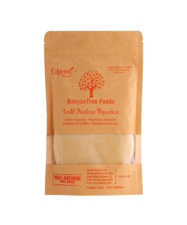 BanyanTree Foods Papad| Papadum | Appalam | Pappadom - Microwavable 200g All Natural Indian Origin