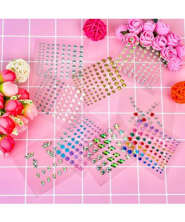 9 Sheets Face Jewels Stickers Gems KAPASKI Eye Body Face Gems Rhinestone Eye Body Jewels Stickers Self Adhesive Rhinestones Rainbow Face Gems for Women Festival Accessory - Buy Online on GoSupps.com