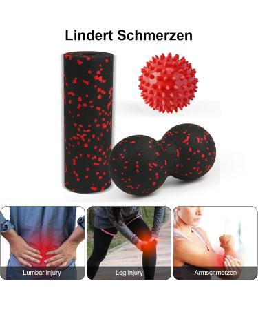 Deep Tissue Fascia Roll Set: Roller & Balls for Spine Neck & Back Relief | Trigger Point Massage & Flexibility Improvement - Buy Online on GoSupps.com