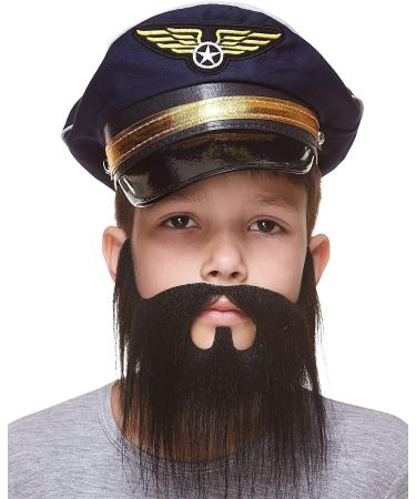 Mustaches Auto-Adh sives Nouveaut L ger Nomad Fausse Barbe et Fausse Moustache Sel et Poivre Couleur - Buy Online on GoSupps.com