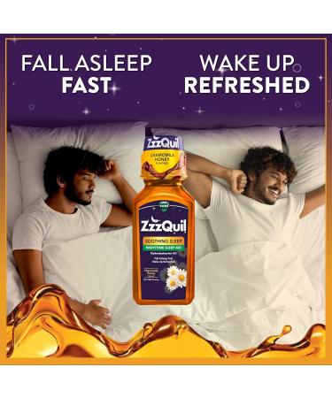 ZzzQuil Nighttime Sleep Aid Liquid 50mg Diphenhydramine HCl | Chamomile Honey Flavor | No.1 Sleep Aid Brand | Fall Asleep Fast | Non-Habit Forming | 24 FL OZ - Buy Online on GoSupps.com