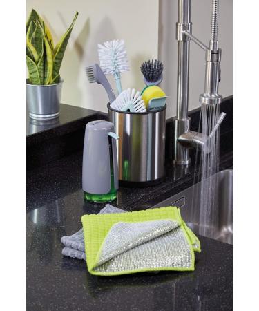 KitchenCraft 2-in-1 Scrubbing Brush with Handle Plastic Grey 28 cm - Buy Online on GoSupps.com