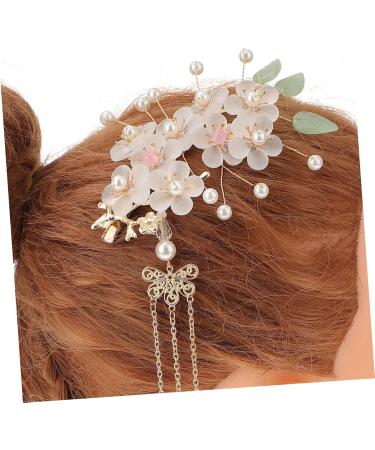 Beaupretty Flower Hair Clip Pairs antique hairpin headdress vintage chinese clip chinese style charms barrettes for girls flower tassel hairpin bride Acrylic Hanfu Hair Bows - Buy Online on GoSupps.com