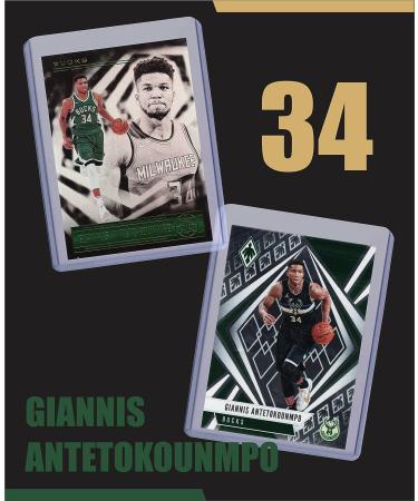 Giannis Antetokounmpo Basketball Cards Gift Bundle (5 Cards) - Milwaukee Bucks Trading Cards - Buy Online on GoSupps.com