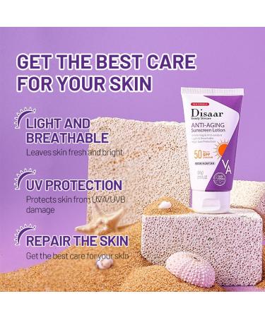 Sunscreen SPF 50 Face - Hyaluronic Acid Sunscreen SPF50+ PA++++ Daily Moisturizing Long lasting Sunscreen With No White Cast - Buy Online on GoSupps.com