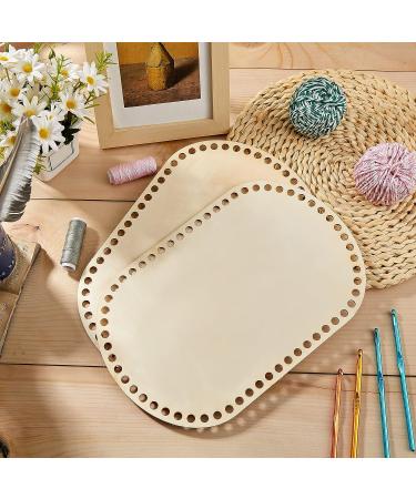 Wooden Crochet Bag Bottoms - 2 Piece Oval Wood Base for DIY Basket Weaving and Purse Making | 11.81 x 7.68 x 0.1 Inch - Buy Online on GoSupps.com
