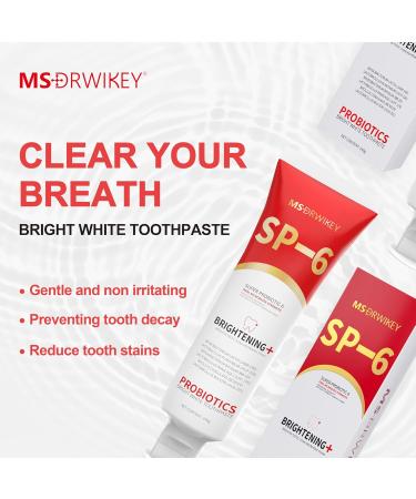 Probiotic Whitening Toothpaste - Advanced Formula for Teeth Whitening Fresh Breath & Oral Health - 4.9oz (2) - International Shipping Available - Buy Online on GoSupps.com