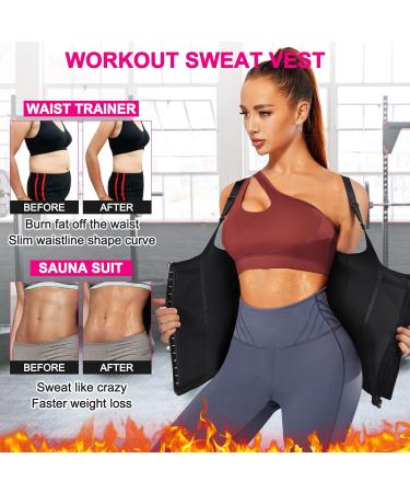 Buy Bingrong Women's Sauna Vest & Neoprene Corset for Weight Loss | Hot Body Shaper & Belly Girdle | Fitness Sauna Shirt - Buy Online on GoSupps.com