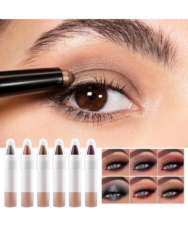  Lunaobrik Eyeshadow Pencil Eyeshadow Stick - Eye Shadow Cream Stick 6 Colours Longwear Shimmer & Glitter Cosmetics Contour for Bride's Makeup Days at the Bride - Buy Online on GoSupps.com