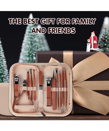 Blackhead Remover Pimple Extractor & Manicure Set 12 in 1 - Acne Removal Kit with Leather Bag - Buy Online on GoSupps.com