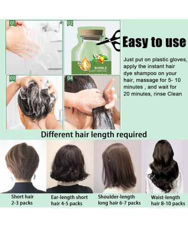 Duskweling Natural Plant Hair Dye Bubble Plant Hair Dye Shampoo Duskweling Hair Dye for Grey Hair-1Box Chestnut Brown - Buy Online on GoSupps.com