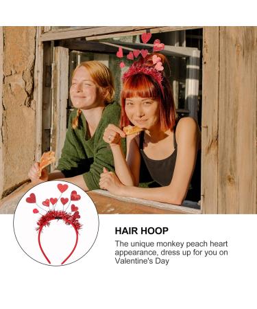 Beaupretty Glitter Heart Headband - Red Lametta Hair Band for Valentine's Day Weddings & Photo Props - Buy Online on GoSupps.com