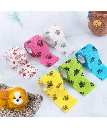 Ukofew 6pcs Self-Adhesive Bandage for Pets & Horses | Elastic Cohesive Wrap for Dogs Cats & Injuries (5cm x 4.5m) - Shop Now! - Buy Online on GoSupps.com