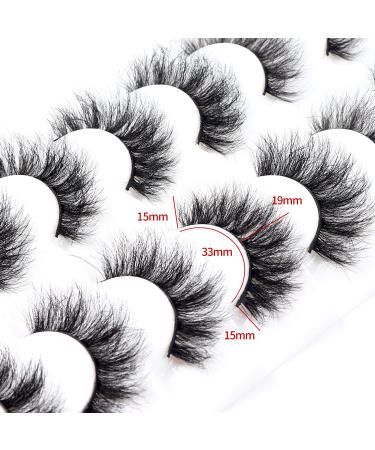 3D Faux Mink Fluffy Eyelashes - 7 Pairs Thick Wispy Long Extension 15-19mm - Reusable Serendipity Life Lashes - Buy Online on GoSupps.com