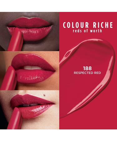 L'Oreal Paris Colour Riche Long Lasting Red Lipstick with Argan Oil & Vitamin E - 188 Respected Red - 0.13 oz - Buy Online on GoSupps.com