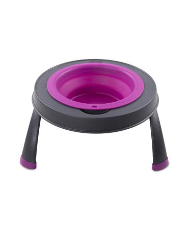 Dexas Popware for Pets Single Elevated Pet Feeder Small/1.5 Cup Capacity Fuchsia