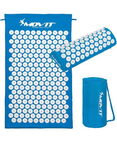 Movit acupressure mat model Tuina (75x4x2.5cm) including pillow or model Zhiya (130x50x2.5cm) including pillow pollutant -checked cover 100% cotton 10 colors massage mat light blue - 75x44
