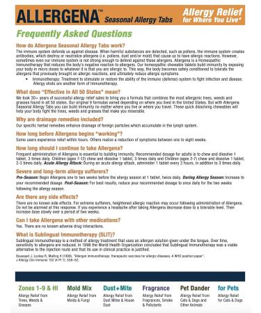 Buy PROGENA Allergena Seasonal Allergy Tabs - 90 Tablets | Fast International Shipping - Buy Online on GoSupps.com