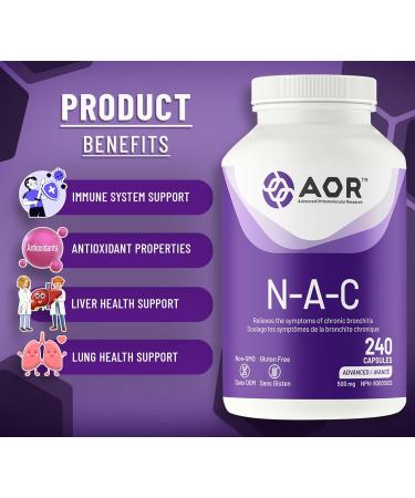 AOR N-A-C 500mg - 240 Capsules - Buy Online on GoSupps.com