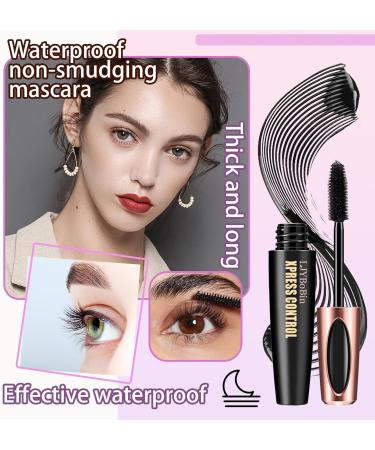 2 Pack Fiber Lash Mascara Lengthening Thick Waterproof Black Mascara Long Lasting Smudge-proof Clear Tube Mascara All Day Exquisitely Full - Buy Online on GoSupps.com