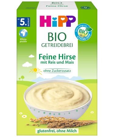 HiPP organic cereal porridge without added sugar fine millet gluten-free pack of 6 (6 x 200 g) - Buy Online on GoSupps.com