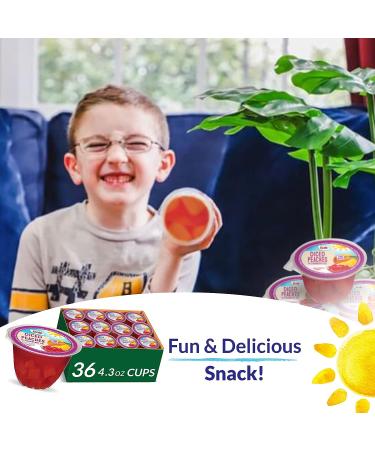 Dole Fruit Bowls Diced Peaches in Strawberry Gel - 4.3oz (36 Cups) | Gluten Free Healthy Snack - Buy Online on GoSupps.com