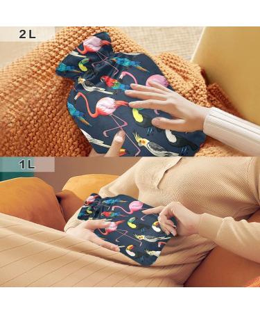 Exotic Birds Hot Water Bottle 1L - Small Pain Relief Bag with Cover - BAP-Free for Hands & Feet - Buy Online on GoSupps.com