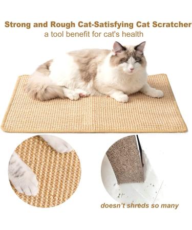 ChicWow Cat Scratcher with Adhesive Hook Loop Tape - Sisal Fabric Scratch Pad for Furniture Protection and Wall Scratching - 23.6 x 15.7 In - Buy Online on GoSupps.com