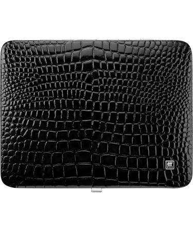 Premium 10-Part Twin Manicure Pedicure Set - Cowhide Kroko Edition | Complete Nail Care Kit with Double-Sided Glass Nail File - International Shipping - Buy Online on GoSupps.com