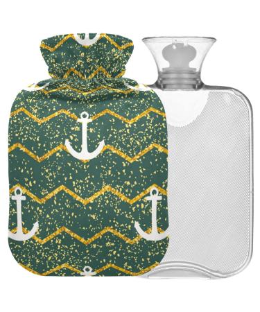 Naanle Bright Anchor Heat bottle MITEVED Transparent hot water bottle 1L heat bottle for bed hand feet warmer pain relief heat and cold therapy