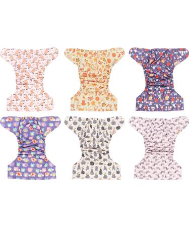 Littles and Bloomz Baby Reusable Pocket Cloth Diaper Standard Popper - 6 Pack FLP2-0602 - Buy Online on GoSupps.com